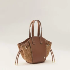 Piaf Tote With Raffia -Chic & Cozy BAG51737 CuoioNoug 3